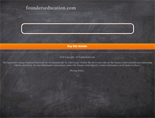 Tablet Screenshot of founderseducation.com